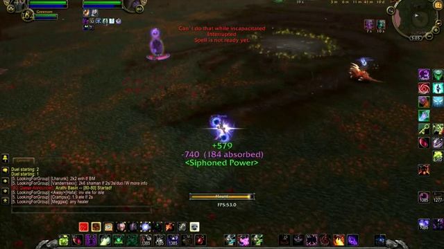 Warlock Affliction Vs Shadow Priest (A.T 3.3.5) смотреть онлайн
