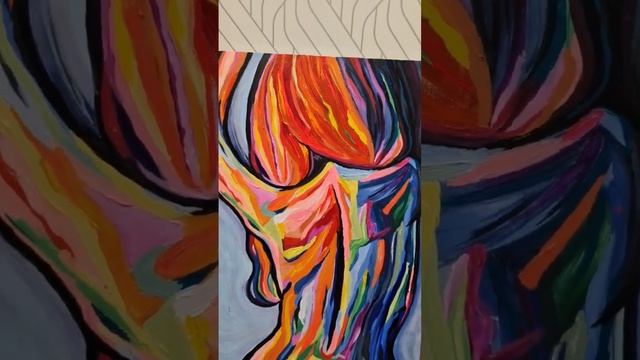 интерьерная картина, акрил+флуоресцентная краска смотреть онлайн