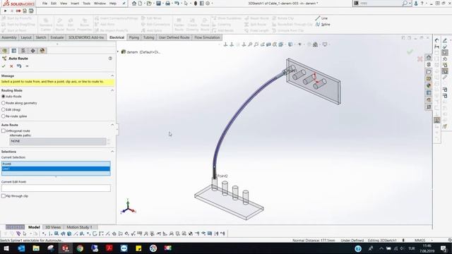 solidworks cable auto route смотреть онлайн