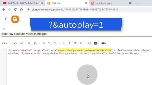 Embed AutoPlay YouTube video | How to Embed YouTube video in Blogger to AutoPlay the video смотреть онлайн