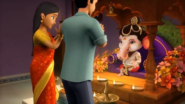 Ganpati Bappa Aa Rahe Hai Kids Song | Hindi Rhymes for Children | Infobells смотреть онлайн