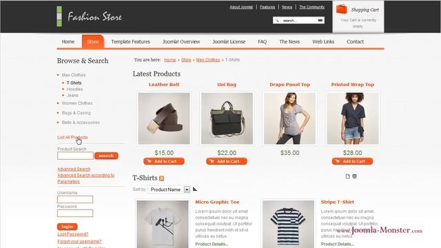Joomla 1.5 Template: JM Fashion Store смотреть онлайн