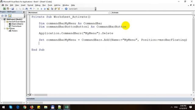 Create Custom Menu with Excel VBA - Part 1 смотреть онлайн