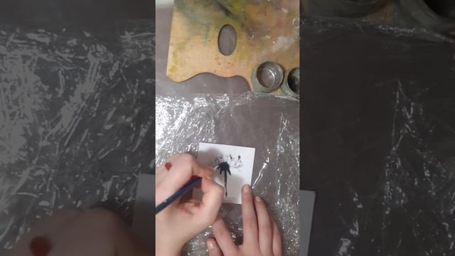 Цветочный арт. Одуванчик. Скетч. Рисование масляной краской на бумаге #shorts# смотреть онлайн