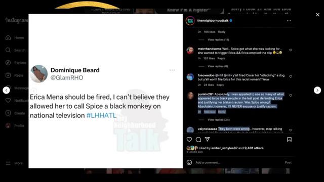 #LHHATL: Erica Mena Calls Spice a "BLUE MONKEY" During Colorist RANT + Social Media REACTS смотреть онлайн