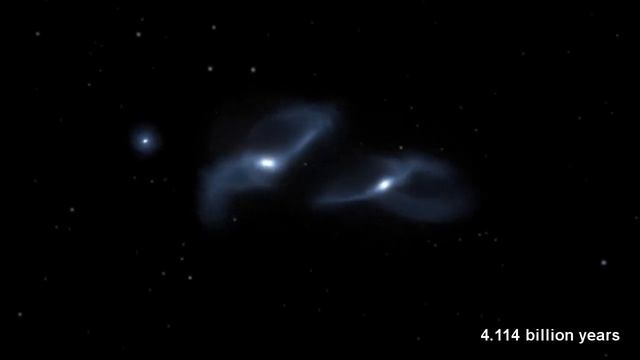 Milky Way and Andromeda Galaxies Collision Simulated | Video смотреть онлайн