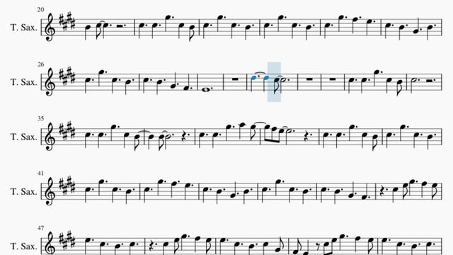 Tenor Sax Sheet Music: How to play Everybody Wants To Rule The World by Tears For Fears смотреть онлайн