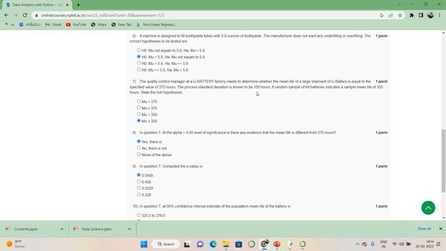 Data Analytics with python week 4 assignment solutions 2023 || Data Analytics || Python || NPTEL смотреть онлайн