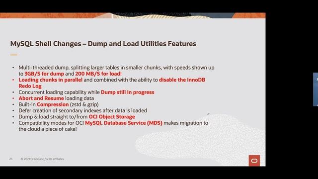 What’s New in MySQL up to version 8.0.25 смотреть онлайн