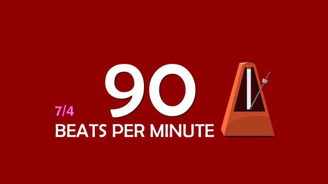 90 BPM 7/4 Metronome смотреть онлайн