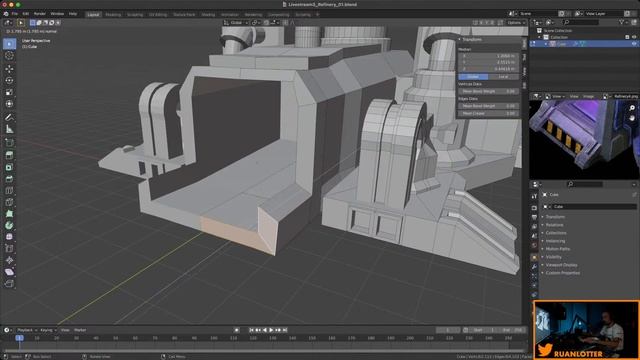 Blender Livestream - Let's 3D Model A Starcraft 2 Refinery смотреть онлайн