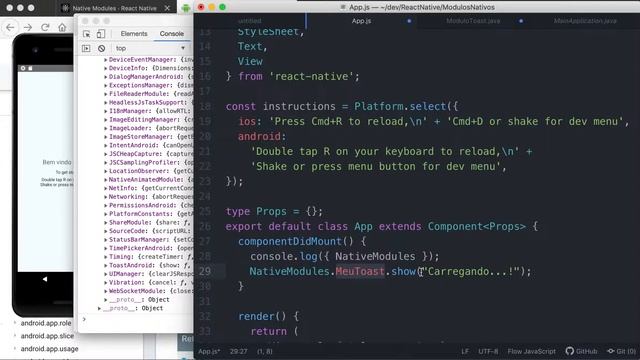 0014-05 ReactMethod show (Toast) – Modulos Nativos do Android no React Native смотреть онлайн