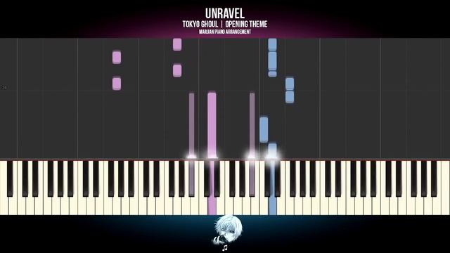 How To Play: Unravel - Tokyo Ghoul Opening | Piano Tutorial + Sheets смотреть онлайн