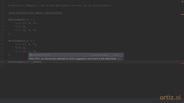 Python 3 - Receta 6: Mapear a una Llave Múltiples Valores en un Diccionario смотреть онлайн