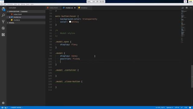How to make a modal in JavaScript and CSS смотреть онлайн