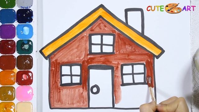 Как нарисовать ДОМ для детей смотреть онлайн