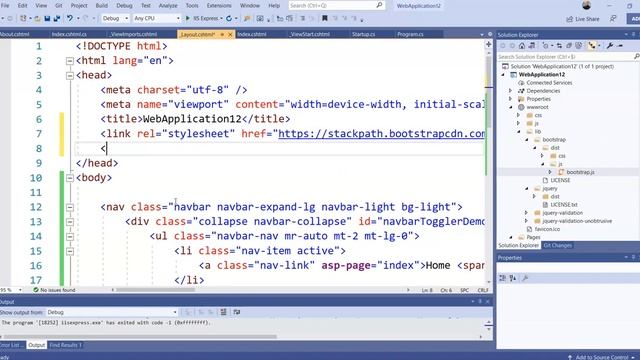Razor Page : Tag Helper(Asp-page) & Bootstrap смотреть онлайн