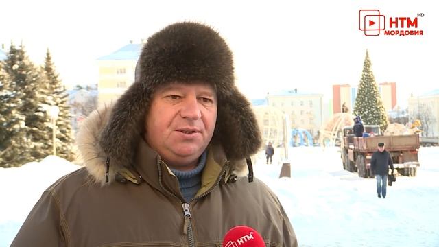 До свидания Новый год! В Саранске начался демонтаж праздничных конструкций смотреть онлайн