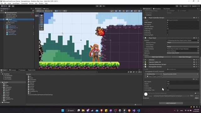Make a Healing Pickup Item - 2D Platformer Crash Course in Unity 2022 (Part 19) смотреть онлайн