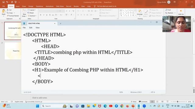 Combining PHP Within HTML смотреть онлайн
