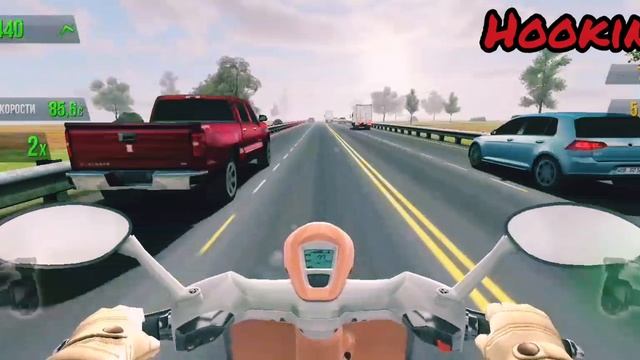 Traffic Rider №2, поехал ещё на одном мопеде, мой рекорд пока составляет: опыт 27681, мил. 11.72