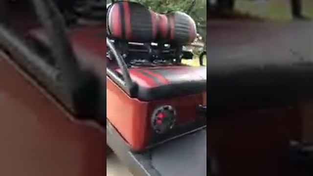 Burgundy Phantom XT Club Car Precedent 48v Electric Custom Lifted Golf Cart смотреть онлайн