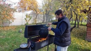 Кролик в сметане в афганском казане