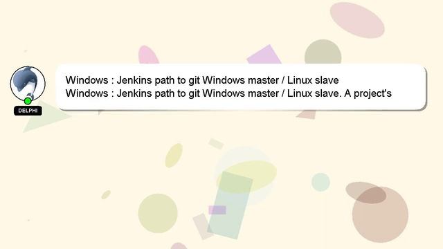Windows : Jenkins path to git Windows master / Linux slave смотреть онлайн