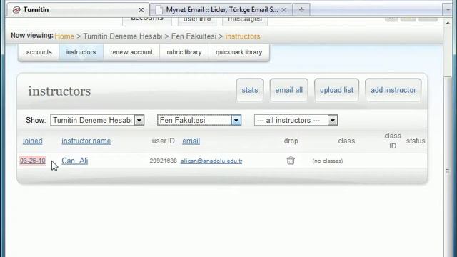 Turnitin - Yönetici