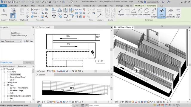 Revit 2022 - Spot slopes and elevations on Ramps смотреть онлайн