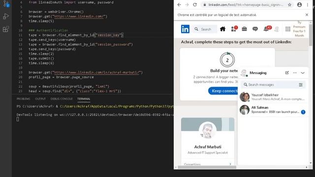 LinkedIn data scraping | Python selenium | LinkedIn Profils смотреть онлайн