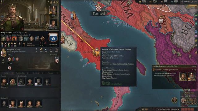 Unifying Italy - CK3 - Episode 26 - Fighting both Bavaria and Byzantium смотреть онлайн