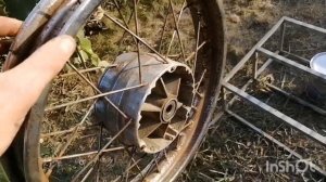 Покраска колеса на мотоцикле "Восход 2"