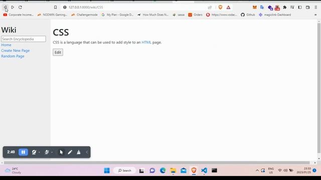 Cs50Web : Wiki (Python / Django) смотреть онлайн