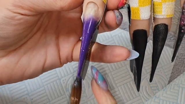 Dark Unicorn Nails - Stiletto Nails - Halloween Nails - Extreme Length Nails