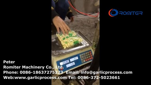 Автоматическая машина для масштабирования и упаковки очищенных зубчиков чеснока с четырьмя головкам смотреть онлайн