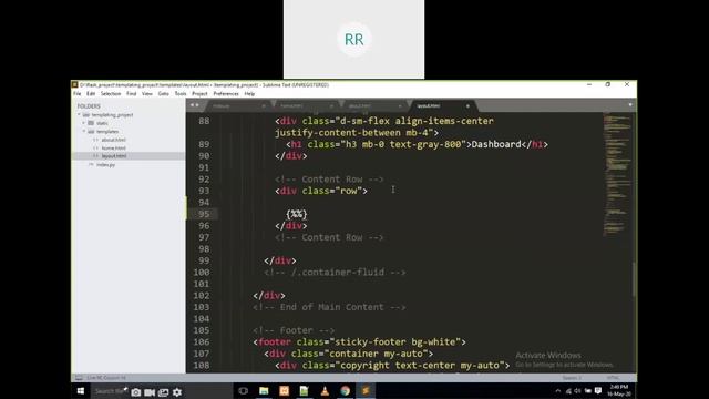 Conversion Of HTML template to PYTHON template. смотреть онлайн