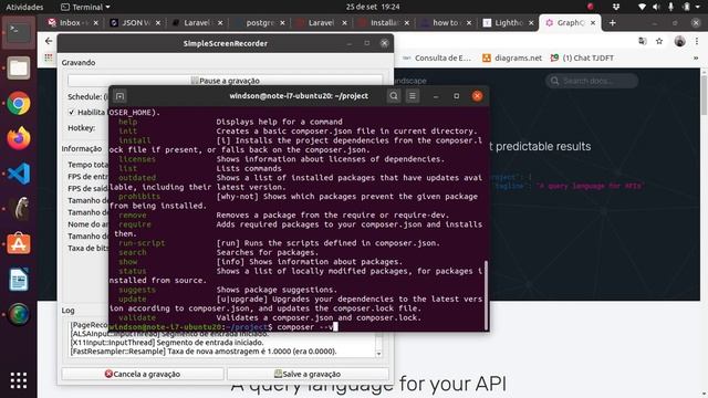 CRUD usando GraphQL + Lighthouse + Laravel + Postgres + JWT 01/25 Gerando o Projeto Laravel смотреть онлайн