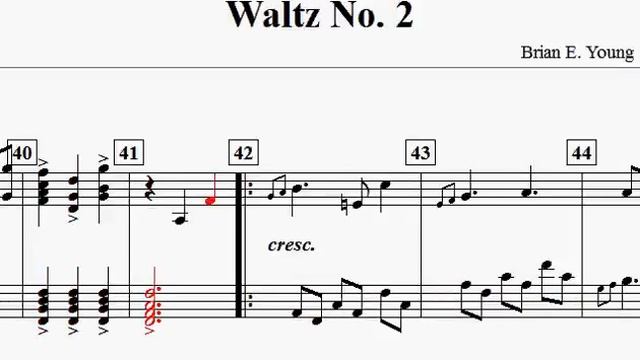 Waltz No. 2. Original Piano Composition with sheet music смотреть онлайн
