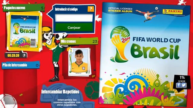 Jugando ALBUM VIRTUAL Cromos y Codigos Fifa World Cup Brasil 2014 смотреть онлайн