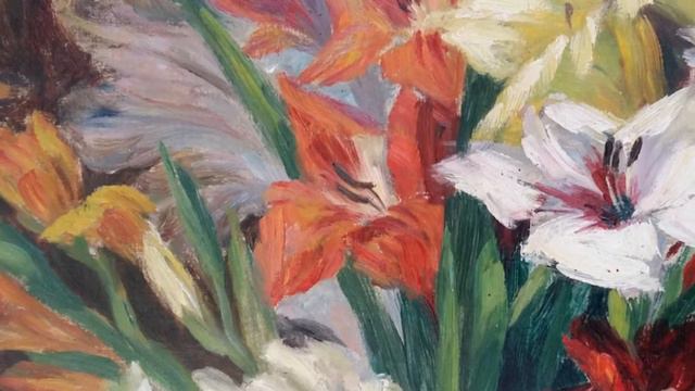 Max Steudel Antik Ölgemälde Blumenstillleben 19. Jhdt. смотреть онлайн