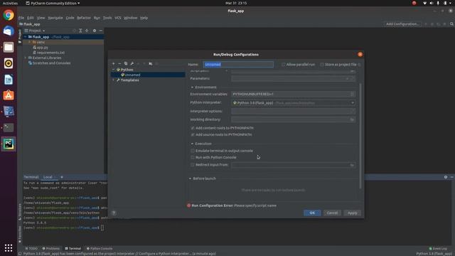 Setting Up Pycharm for running and debugging of python or Flask Application смотреть онлайн