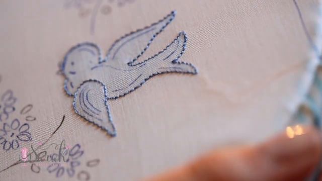 blue bird lavender sachet kit embroidery tutorial смотреть онлайн