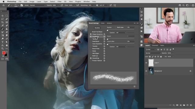 How to Make a Texture Brush in Photoshop смотреть онлайн