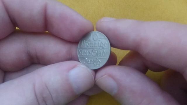 10 пфеннигов 1923 год Данциг / 10 Pfennige 1923 Danzig ( Freie Stadt Danzig ) смотреть онлайн