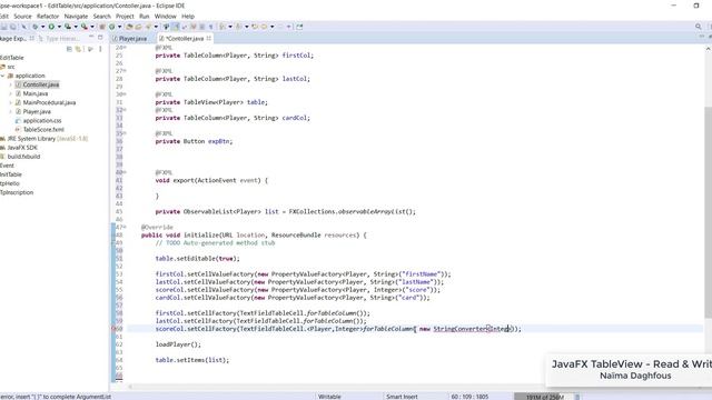 Tutorial JAVA FX TABLE VIEW ReadWrite | PART2 смотреть онлайн