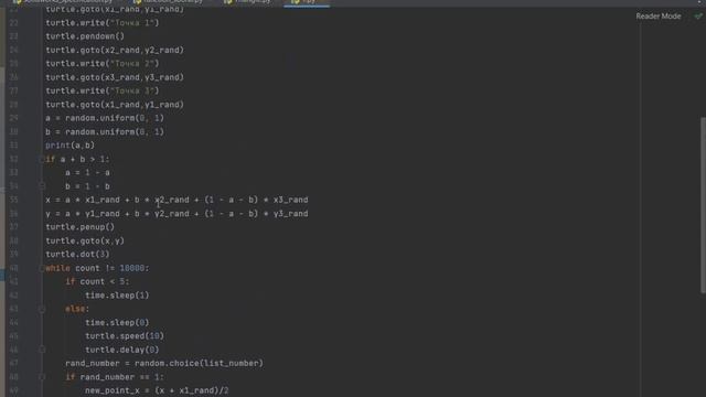 Треугольник Серпинского(Sierpiński triangle) Фрактал Python. смотреть онлайн