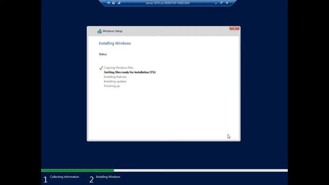 Installing Windows Server 2019 Standard With GUI Installation смотреть онлайн