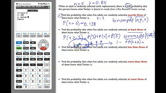 Using TI-84 to calculate binomial probability distribution смотреть онлайн