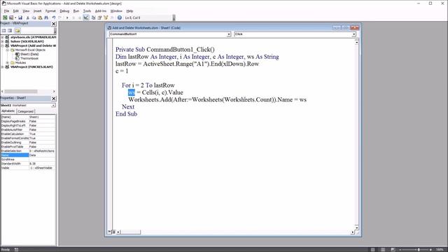 Programmatically Add and Delete Worksheets using Excel VBA смотреть онлайн